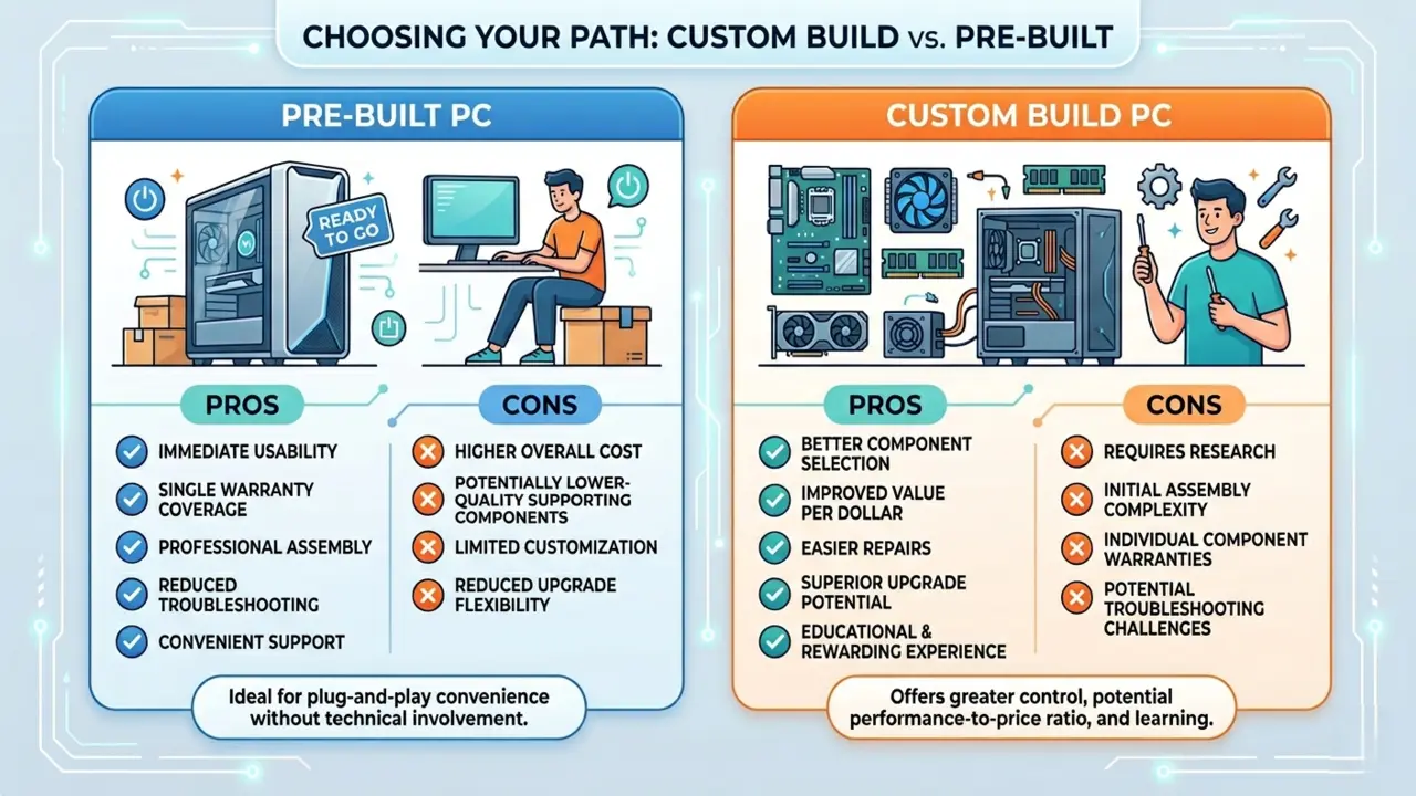 Desktop PC Custom Build vs. Pre-built