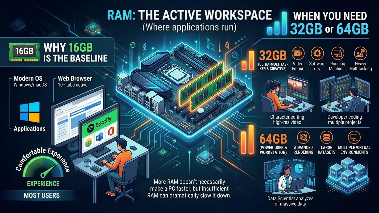 Desktop PC RAM (The Short-Term Memory)