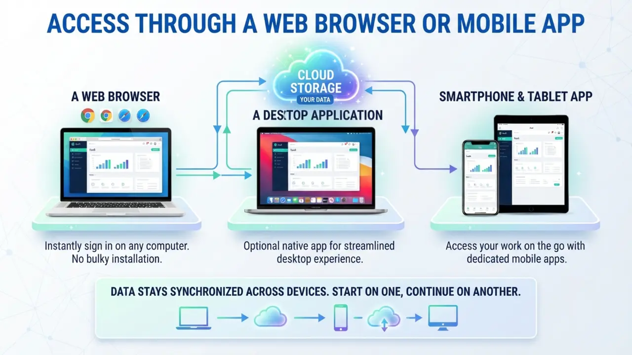 Access Through A Web Browser Or Mobile App